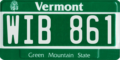 VT license plate WIB861