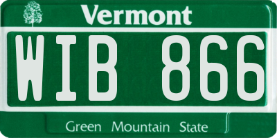 VT license plate WIB866