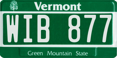 VT license plate WIB877