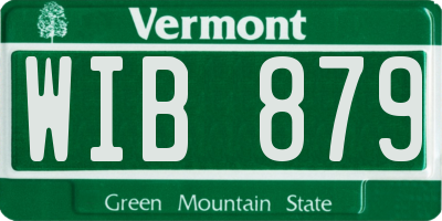 VT license plate WIB879