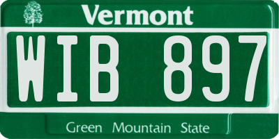 VT license plate WIB897