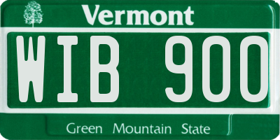 VT license plate WIB900