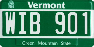 VT license plate WIB901