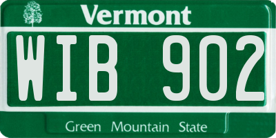 VT license plate WIB902