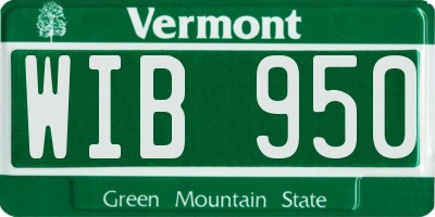 VT license plate WIB950