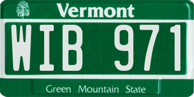 VT license plate WIB971