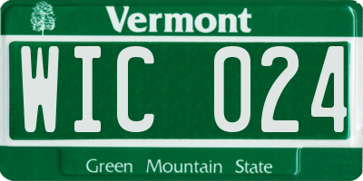 VT license plate WIC024