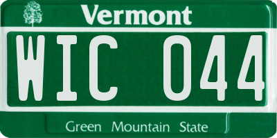 VT license plate WIC044