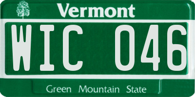 VT license plate WIC046