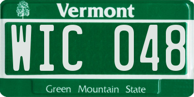 VT license plate WIC048