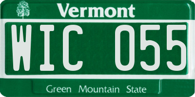 VT license plate WIC055
