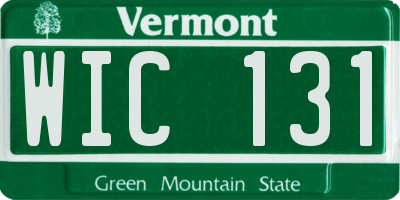 VT license plate WIC131