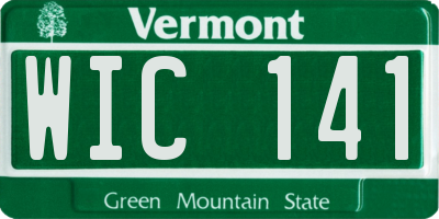 VT license plate WIC141