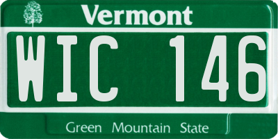 VT license plate WIC146