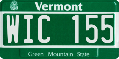 VT license plate WIC155
