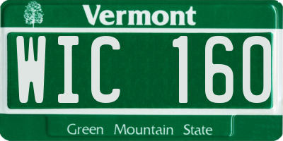 VT license plate WIC160