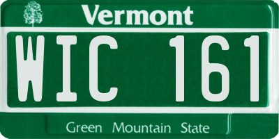 VT license plate WIC161