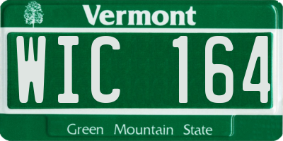VT license plate WIC164