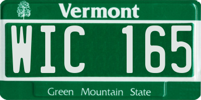 VT license plate WIC165