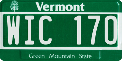 VT license plate WIC170