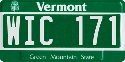 VT license plate WIC171
