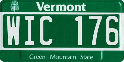 VT license plate WIC176