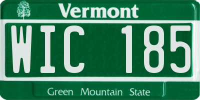 VT license plate WIC185