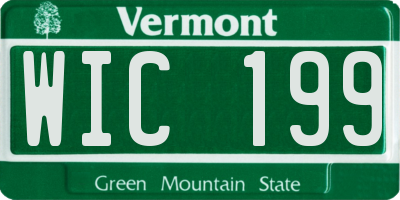 VT license plate WIC199