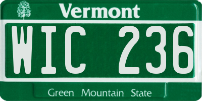 VT license plate WIC236
