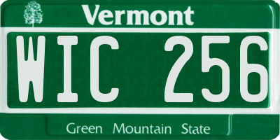 VT license plate WIC256
