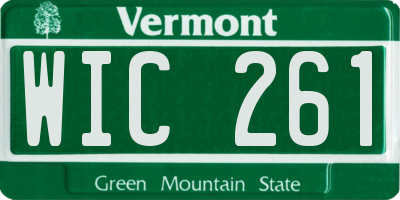 VT license plate WIC261