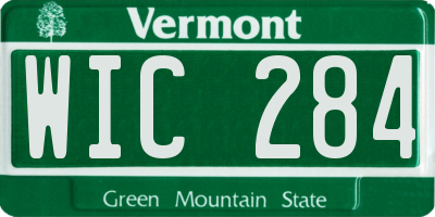 VT license plate WIC284