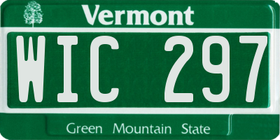 VT license plate WIC297
