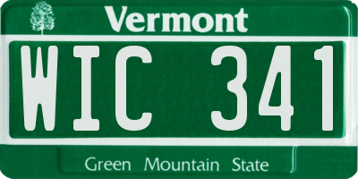 VT license plate WIC341