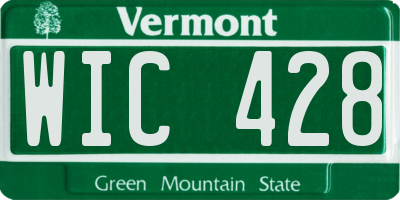VT license plate WIC428