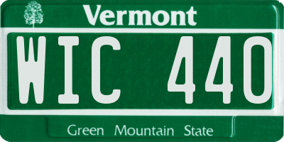 VT license plate WIC440