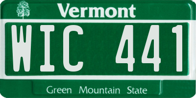 VT license plate WIC441