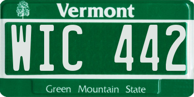 VT license plate WIC442
