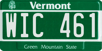 VT license plate WIC461