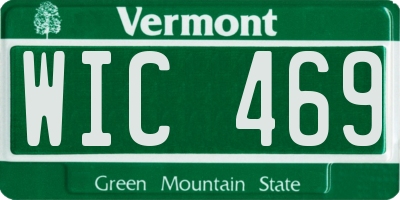 VT license plate WIC469