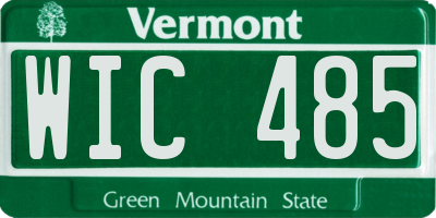 VT license plate WIC485