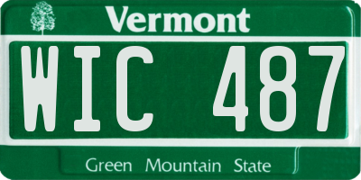 VT license plate WIC487