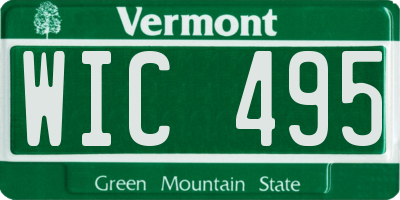 VT license plate WIC495