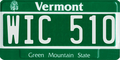 VT license plate WIC510