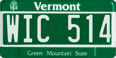 VT license plate WIC514