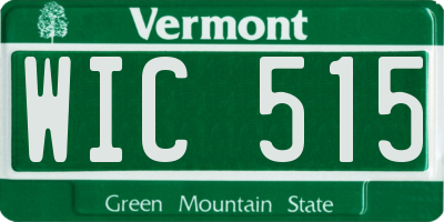 VT license plate WIC515