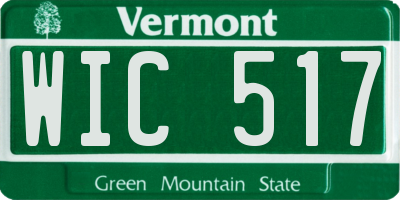 VT license plate WIC517