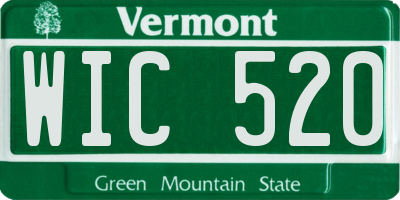 VT license plate WIC520