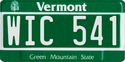 VT license plate WIC541