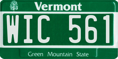 VT license plate WIC561